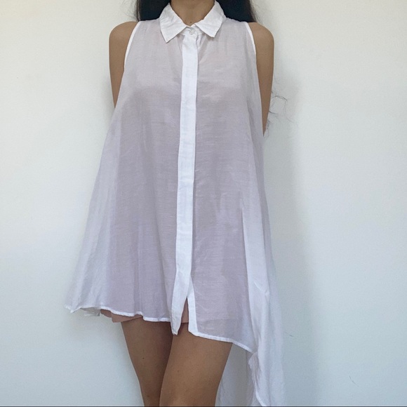 Cheap Monday Asymmetrical Button up tunic sz XS - Picture 2 of 7